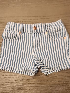 Cat & Jack Blue and White Striped Kids Shorts